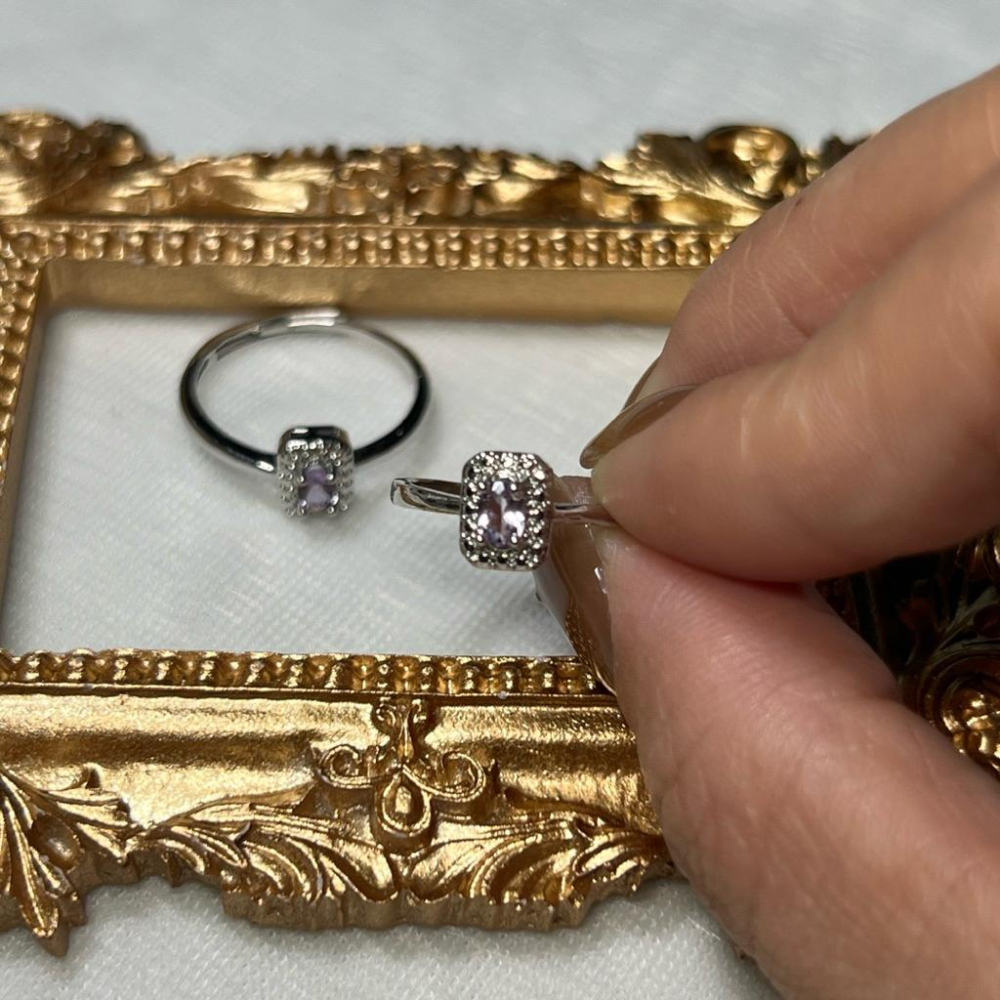 [shan] 水晶戒指 紫水晶戒指 可調戒圍 💍-細節圖4