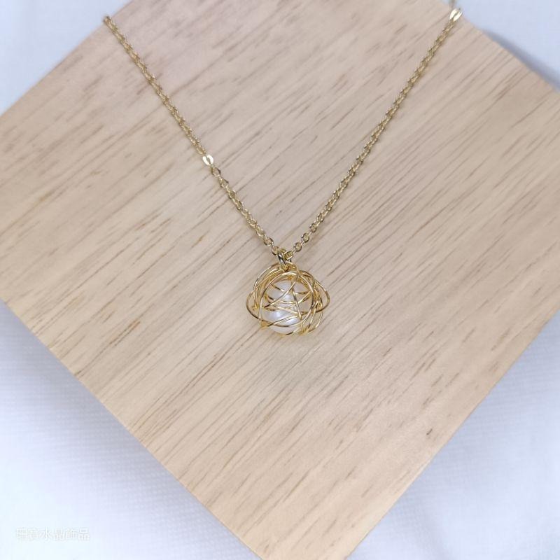 [shan] 👉闆娘手作天然珍珠飾品👈 純天然巴洛克珍珠 手工繞絲 項鏈 母親節禮物-細節圖3
