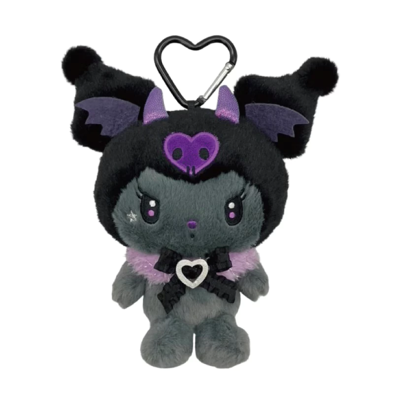 現貨 日本正版 三麗鷗 Kuromi 炭黑惡魔系列 酷洛米 吊飾 娃娃 玩偶 掛飾-規格圖3