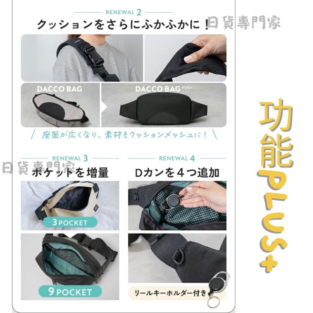 現貨 日本正版 DACCOBAG HUG+ 2way 抱抱包 抱抱背包 媽媽包 背巾 背帶 POMULU 平替版-細節圖3