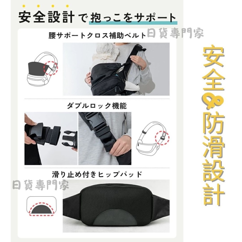 現貨 日本正版 DACCOBAG HUG+ 2way 抱抱包 抱抱背包 媽媽包 背巾 背帶 POMULU 平替版-細節圖4