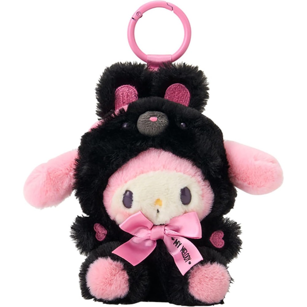 現貨 日本100%正版 三麗鷗 黑色動物 KITTY 美樂蒂 布丁狗 吊飾 掛飾 娃娃-規格圖2