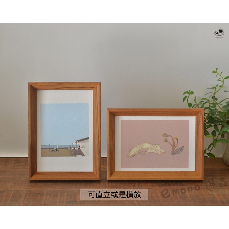 【emono選品】天然柚木相框 V系列 畫框 明信片夾 6吋 7吋 A4 相框 日本進口 現貨-細節圖4