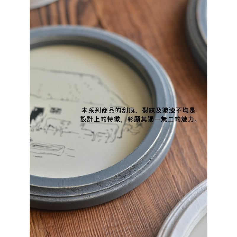 【emono選品】日本進口 天然柚木框架 圓形 畫框 北歐風相框 復古風 單一售價 現貨-細節圖8