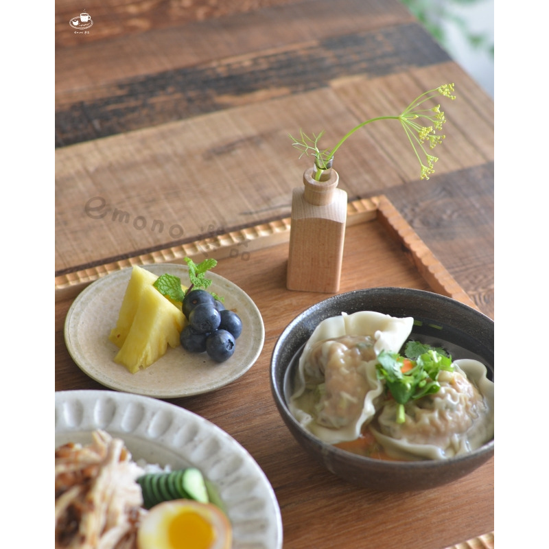 【emono選品】天然木 角形一輪插花瓶 含玻璃試管 日本進口 胡桃木.柚木.楓木 單一販售-細節圖6