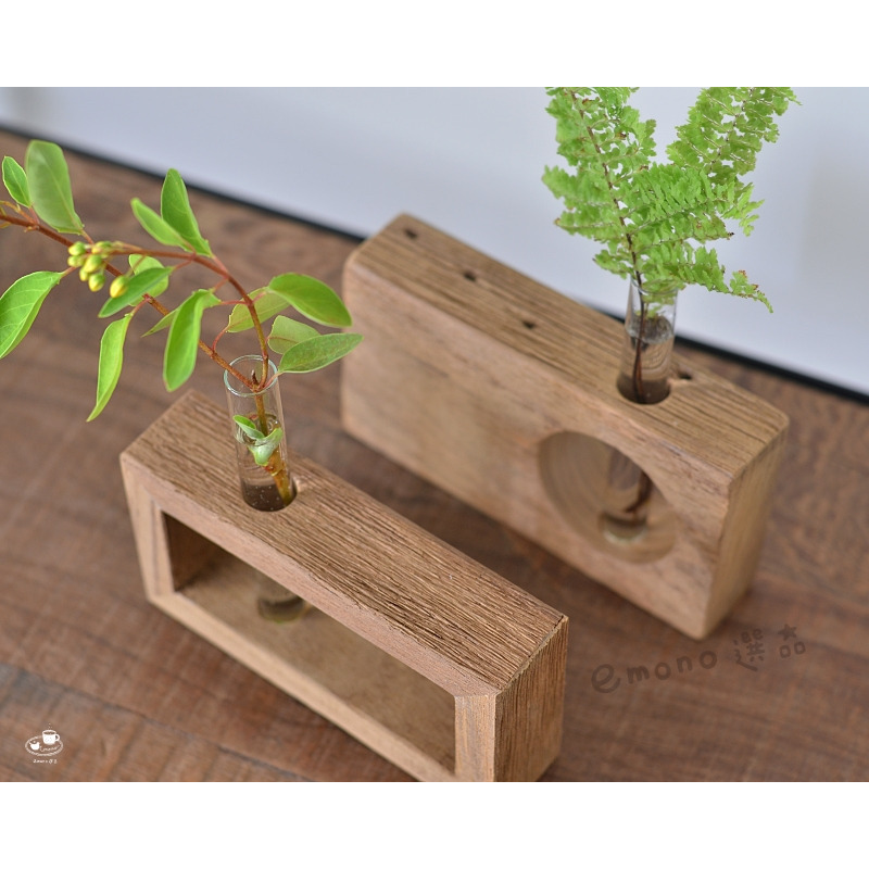 【emono選品】天然古木一輪插花瓶 含玻璃試管 日本進口 單一售價-細節圖6