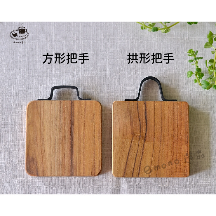 【emono選品】日本進口 天然柚木 杯墊 鐵把手 隔熱墊 無上漆 單一售價 現貨-細節圖6