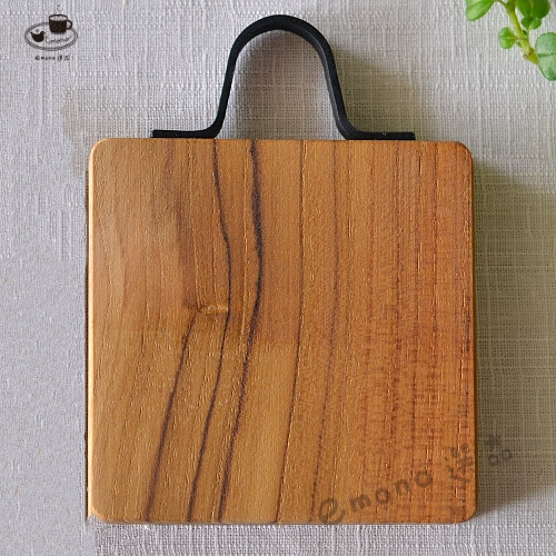 【emono選品】日本進口 天然柚木 杯墊 鐵把手 隔熱墊 無上漆 單一售價 現貨-規格圖7
