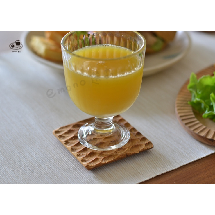 【emono選品】日本進口 天然柚木 槌木雕刻杯墊 隔熱墊 無上漆 現貨 單一售價-細節圖3