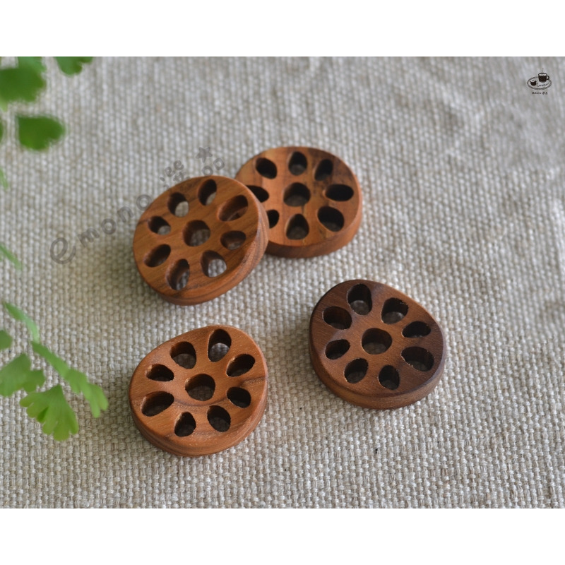 【emono選品】天然柚木 蓮藕造型筷架 餐具架 日本進口-細節圖7