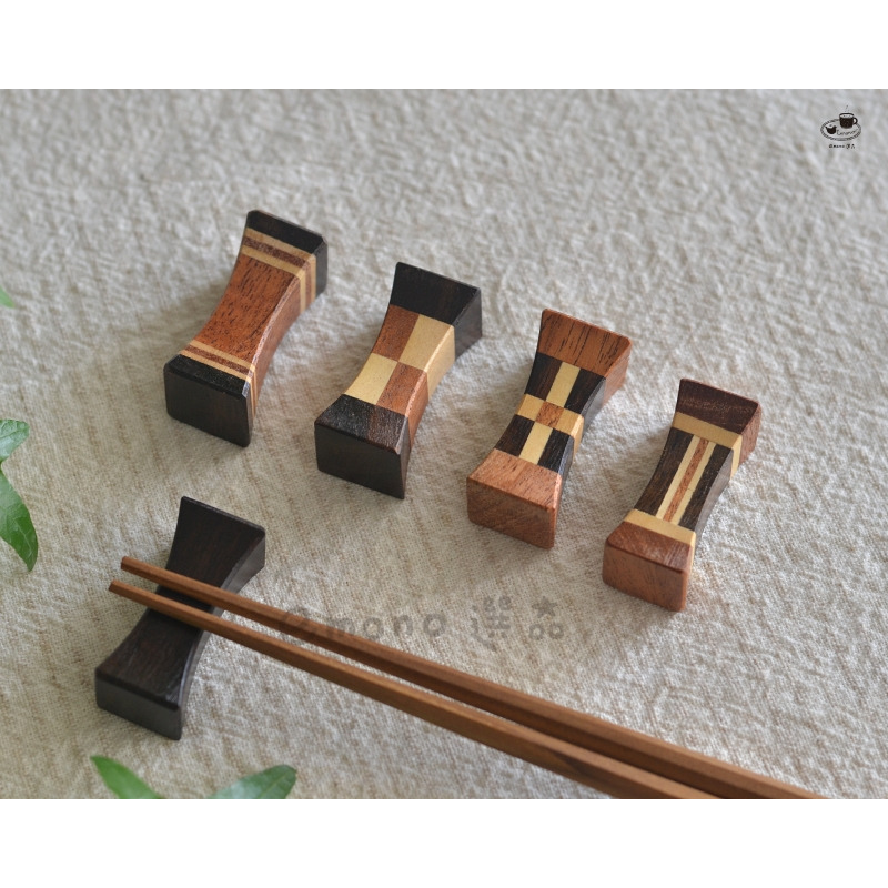 【emono選品】天然木 寄木筷架 餐具架 日本進口 現貨-細節圖4