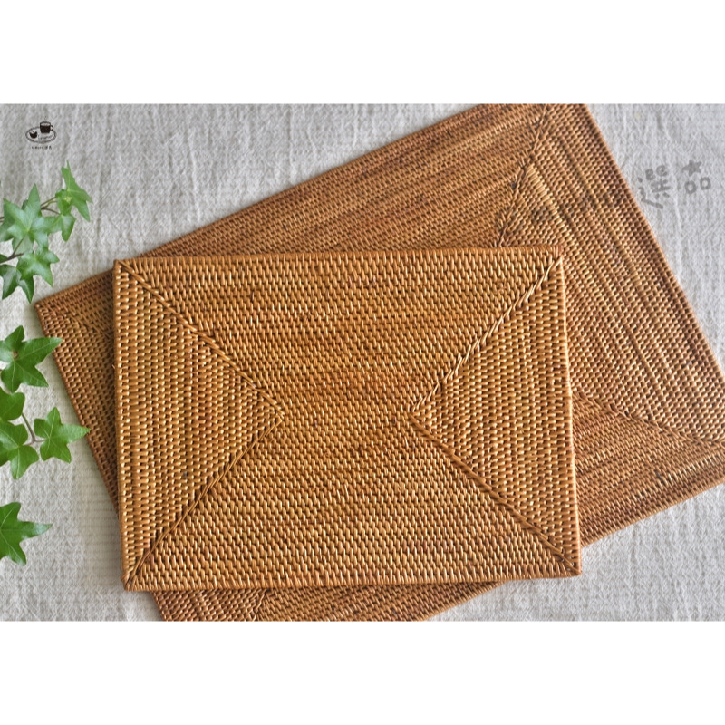【emonos選品】印尼峇里島製 Ata 手工編織餐墊 長方形 隔熱墊 M / L 現貨 單一販售-細節圖6