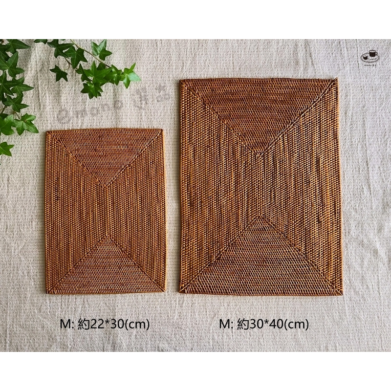 【emonos選品】印尼峇里島製 Ata 手工編織餐墊 長方形 隔熱墊 M / L 現貨 單一販售-細節圖8