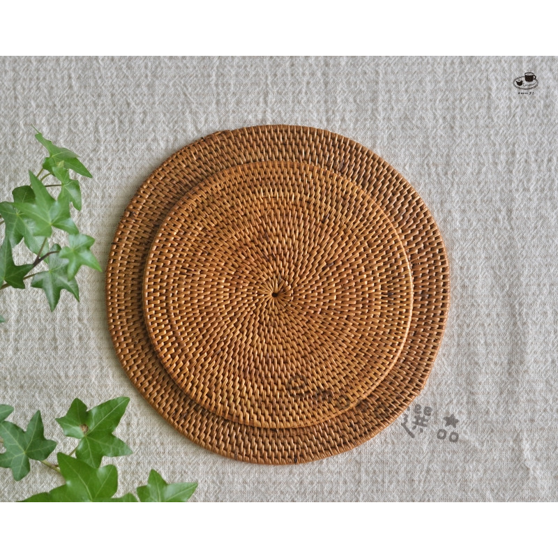 【emono選品】印尼峇里島製 Ata 手工編織餐墊 圓形 隔熱墊 S / M 現貨 單一販售-細節圖4
