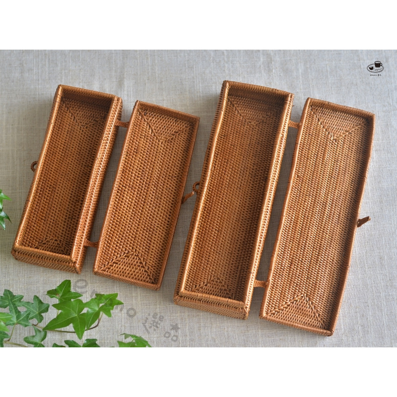 【emono選品】印尼峇里島製 Ata 手工編織置物籃 長方形含蓋 餐具籃 收納盒 單一販售 現貨-細節圖6