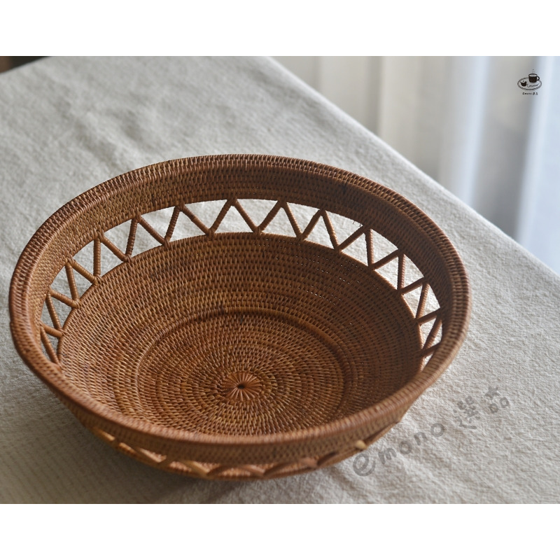 【emono選品】印尼峇里島製 Ata 手工編織水果籃 置物籃 圓形 現貨-細節圖4