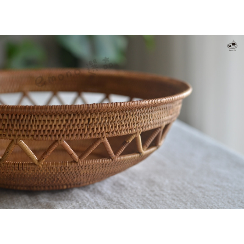 【emono選品】印尼峇里島製 Ata 手工編織水果籃 置物籃 圓形 現貨-細節圖6