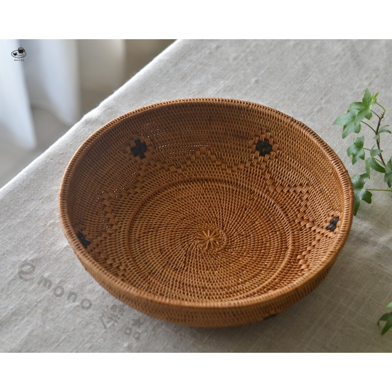 【emono選品】印尼峇里島製 Ata 手工編織籃 置物籃 圓形 現貨-細節圖4