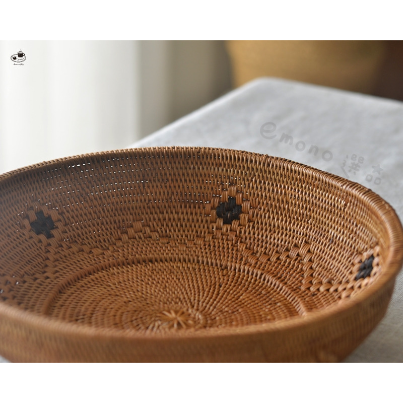 【emono選品】印尼峇里島製 Ata 手工編織籃 置物籃 圓形 現貨-細節圖5