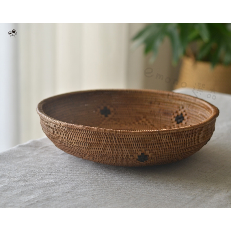 【emono選品】印尼峇里島製 Ata 手工編織籃 置物籃 圓形 現貨-細節圖6