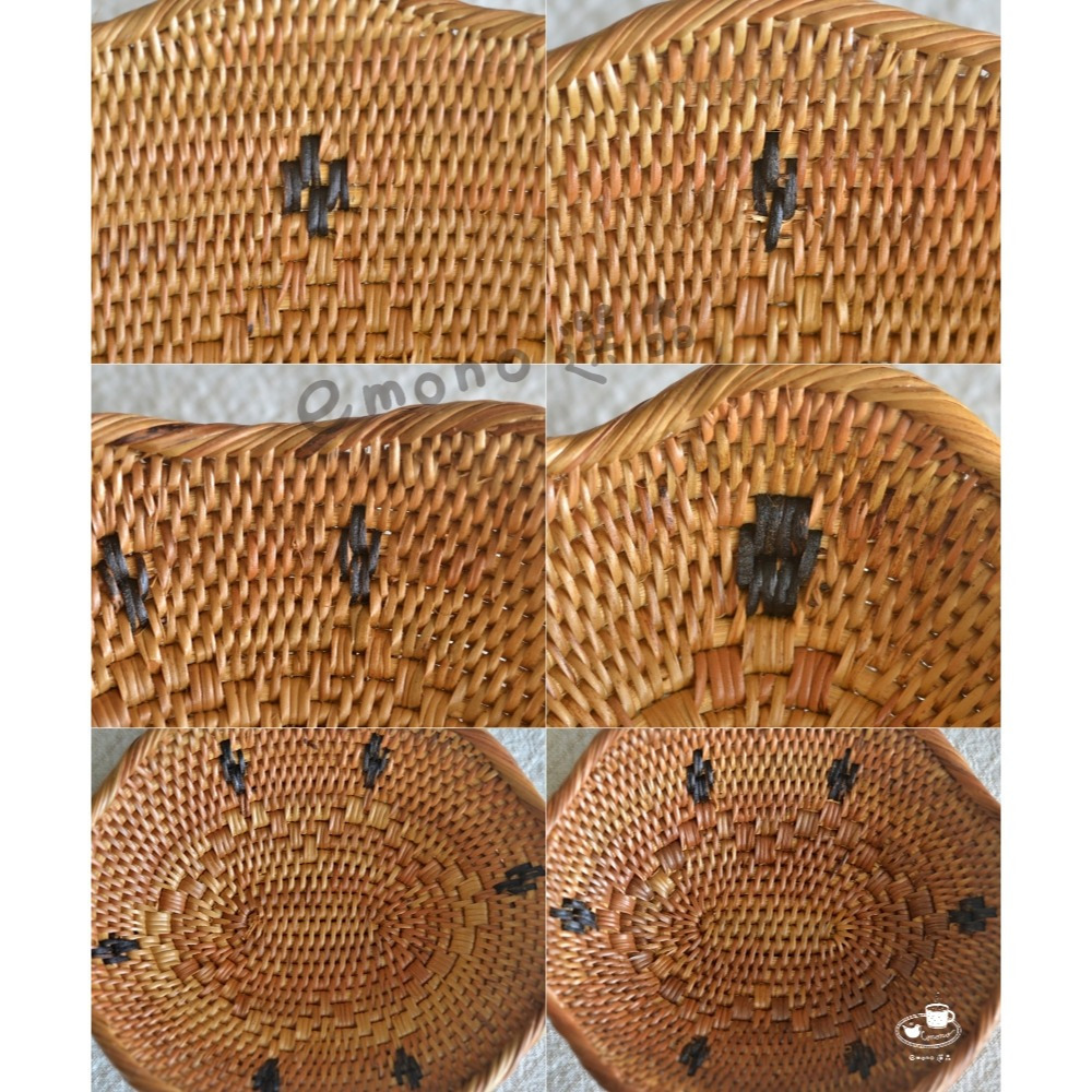 【emono選品】印尼峇里島製 Ata 手工編織 置物籃 橢圓花形 現貨-細節圖8