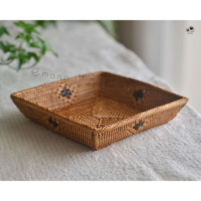 【emono選品】印尼峇里島製 Ata 手工編織 置物籃 小物收納籃 方形 六角形 現貨-細節圖4