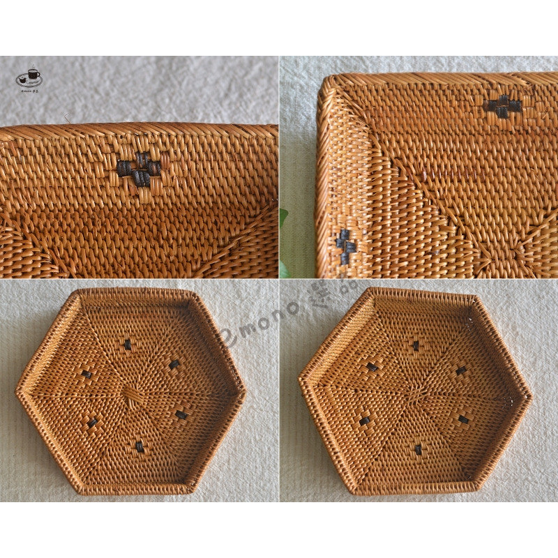 【emono選品】印尼峇里島製 Ata 手工編織 置物籃 小物收納籃 方形 六角形 現貨-細節圖8