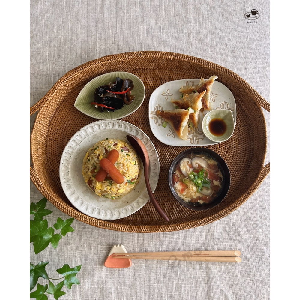 【emono選品】印尼峇里島製 Ata 手工編織把手托盤 置物籃 橢圓形 現貨-細節圖2