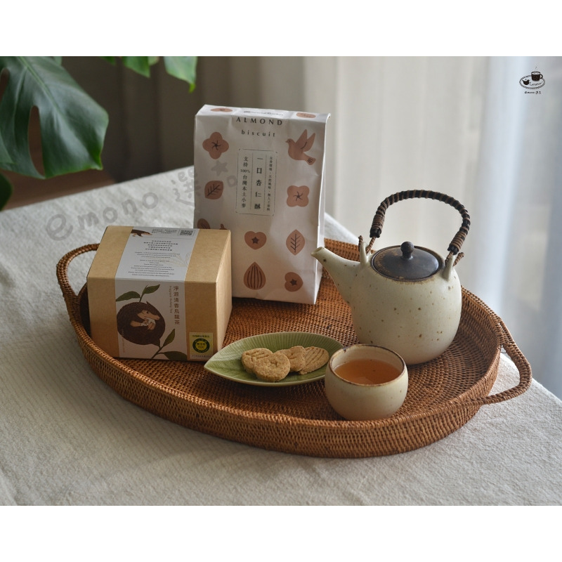 【emono選品】印尼峇里島製 Ata 手工編織把手托盤 置物籃 橢圓形 現貨-細節圖5
