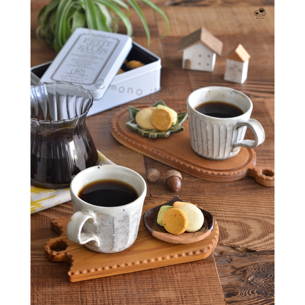 【emono選品】日本製 美濃燒 粉引手工刻紋 直角咖啡杯 馬克杯 現貨-細節圖3
