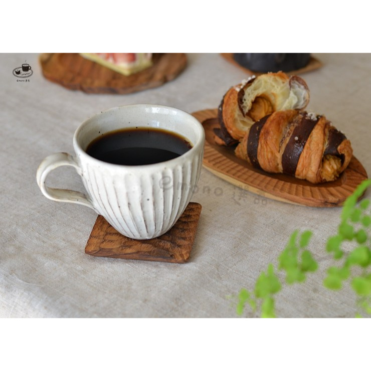 【emono選品】日本製 美濃燒 粉引手工刻紋 拿鐵馬克杯 咖啡杯 現貨-細節圖2