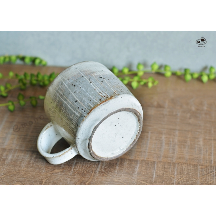 【emono選品】日本製 美濃燒 大野繁保 (山王窯) Rokuro 粉引 Tsukushi馬克杯 現貨-細節圖5