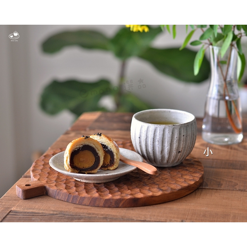 【emono選品】大野繁保 (山王窯) Rokuro 手工粉引刻紋煎茶碗 茶杯 美濃燒 現貨-細節圖2