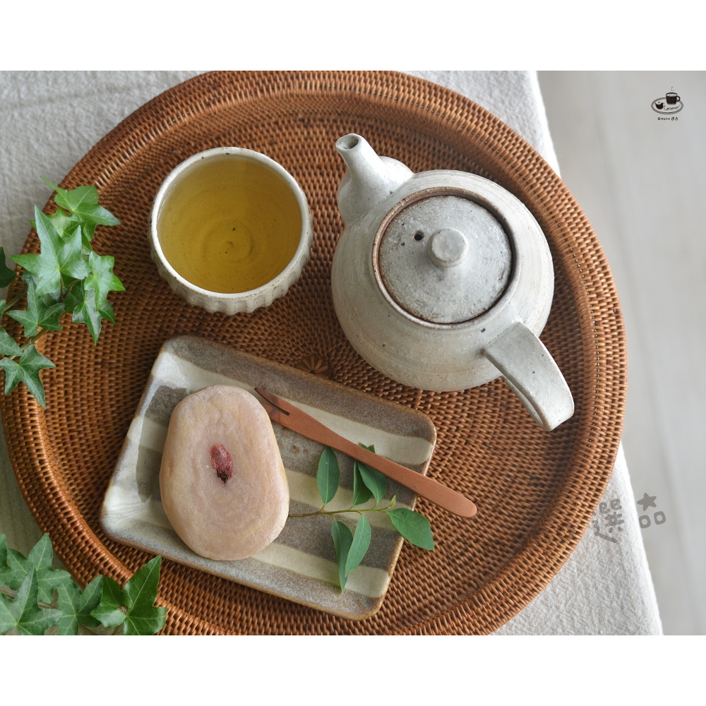 【emono選品】大野繁保 (山王窯) Rokuro 手工粉引刻紋煎茶碗 茶杯 美濃燒 現貨-細節圖3