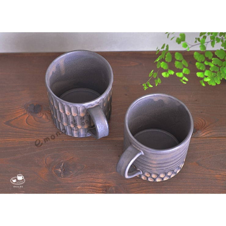 【emono選品】d.d.s Japan 青銅風馬克杯 鎬紋 點點 手工雕刻馬克杯 日本美濃燒 陶器-細節圖9