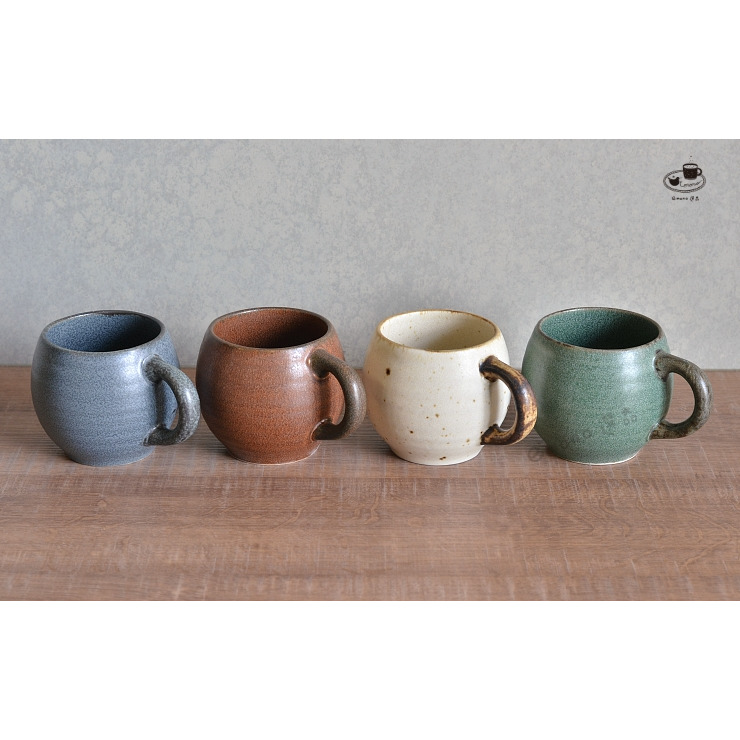 【emono選品】日本製 美濃燒 小兵窯 丸形馬克杯 咖啡杯 磁器 四色系 現貨 單一販售-細節圖2