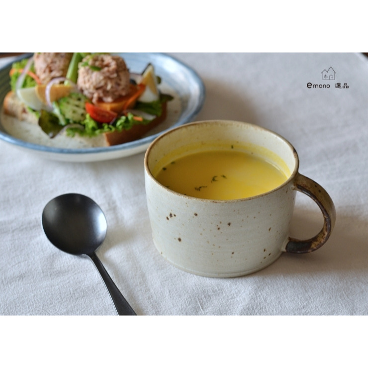 【emono選品】日本製 美濃燒 小兵窯 寬口馬克杯 湯杯 磁器 四色系 現貨-細節圖3