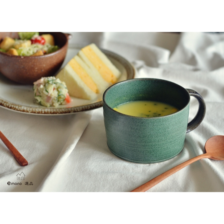 【emono選品】日本製 美濃燒 小兵窯 寬口馬克杯 湯杯 磁器 四色系 現貨-細節圖6