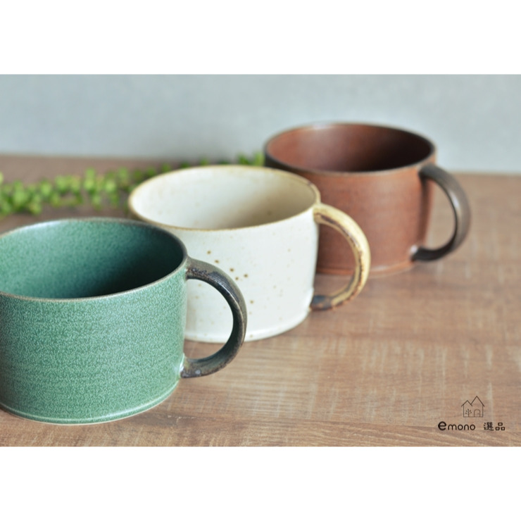 【emono選品】日本製 美濃燒 小兵窯 寬口馬克杯 湯杯 磁器 四色系 現貨-細節圖8