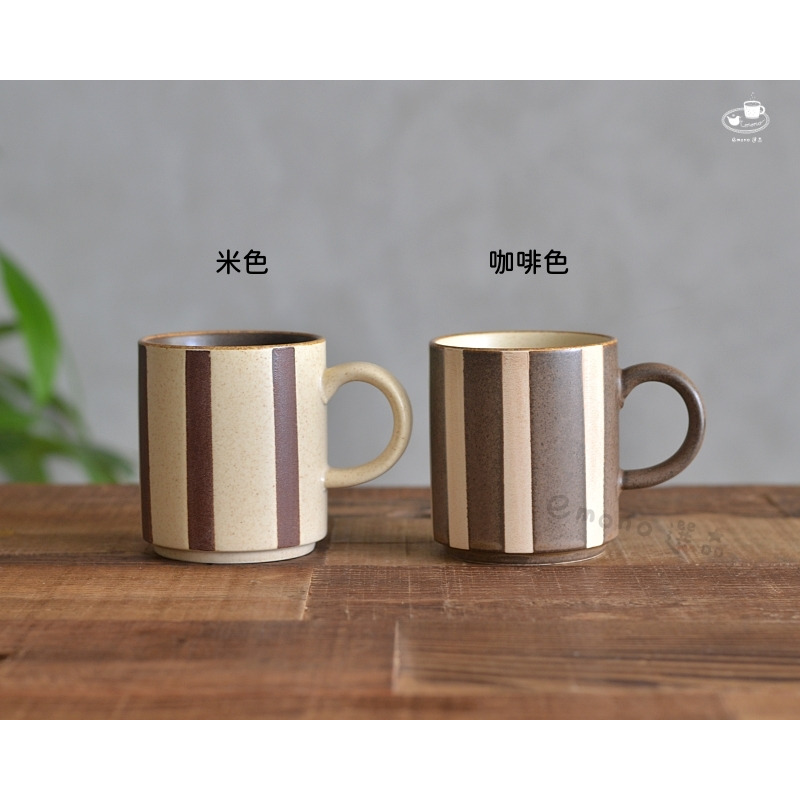 【emono選品】日本 宙窯 soragama 復古風條紋馬克杯 美濃燒 半磁器 單一販售 現貨-細節圖9