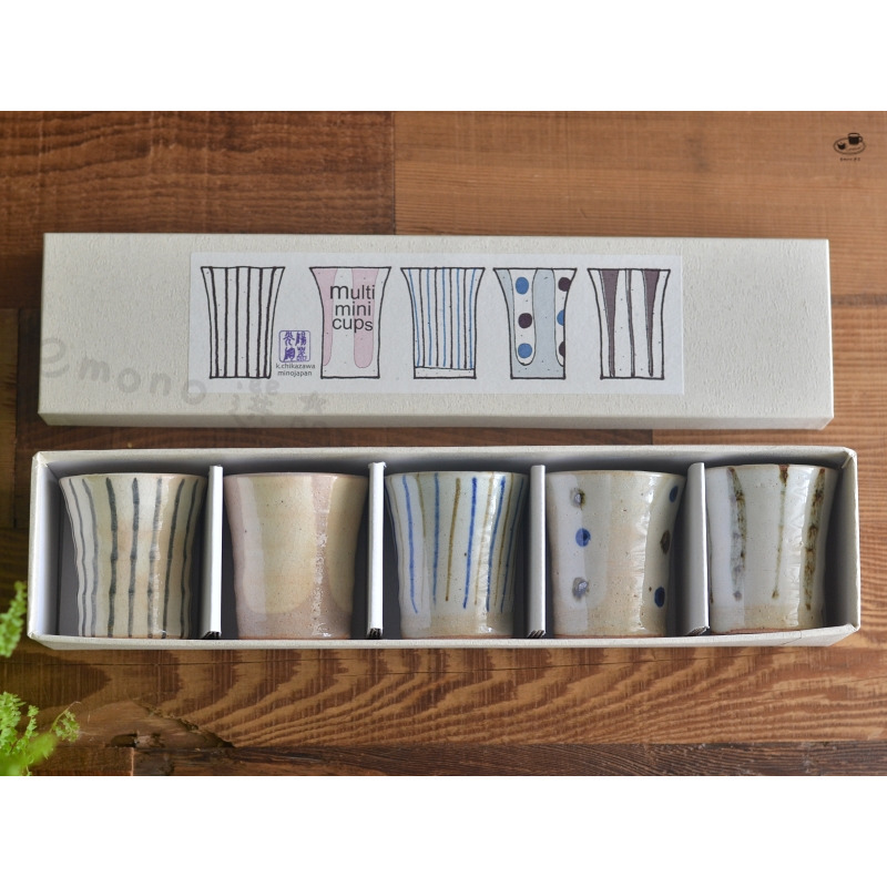 【emono選品】日本製 美濃燒 手繪日式風格 湯吞杯組(五杯組)-細節圖7