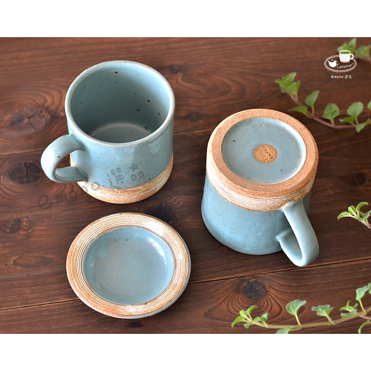【emono選品】日本 Touji Sorrento系列 馬克杯 馬克杯盤組 水藍色 / 蛋黃色 美濃燒 現貨-細節圖5