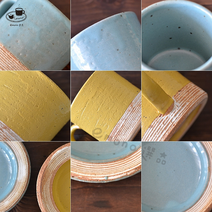【emono選品】日本 Touji Sorrento系列 馬克杯 馬克杯盤組 水藍色 / 蛋黃色 美濃燒 現貨-細節圖7