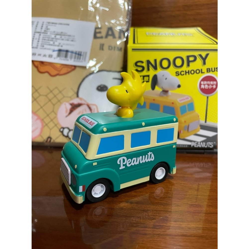 史努比校車盲盒（胡士托款）+史努比坐蒸籠款不織布購物袋-細節圖2