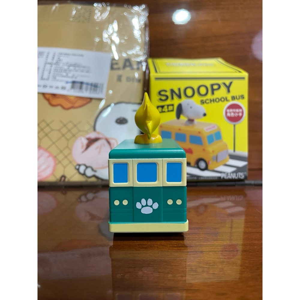 史努比校車盲盒（胡士托款）+史努比坐蒸籠款不織布購物袋-細節圖4