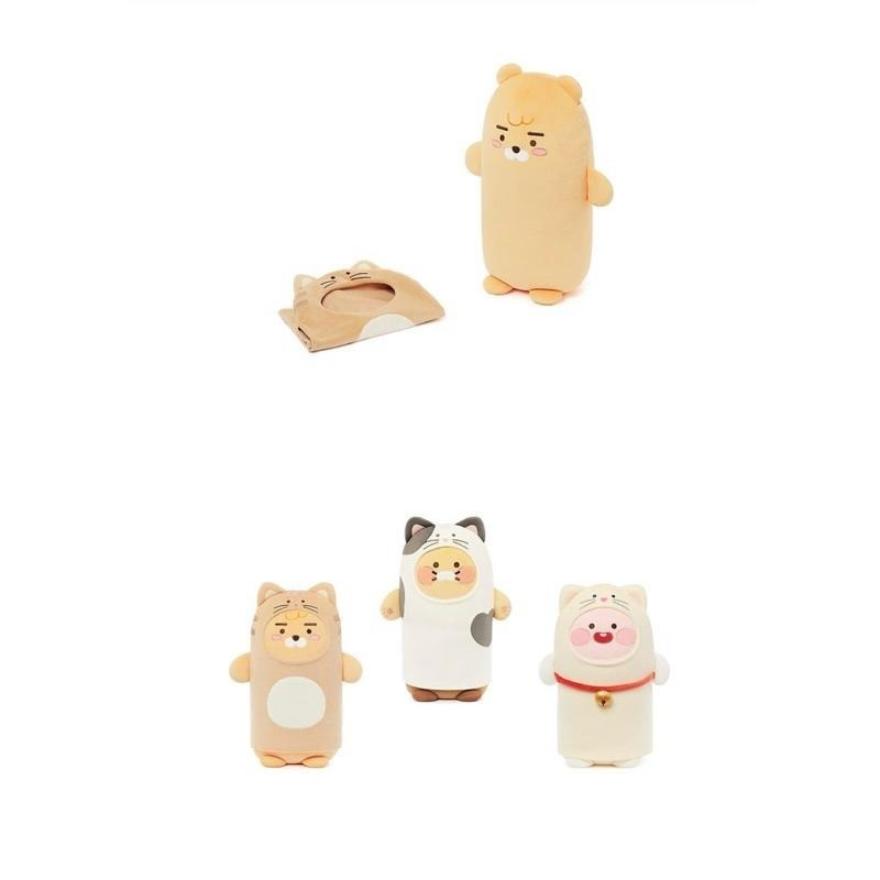 韓國 kakao friends  萊恩 春植 桃子 可換裝小抱枕-細節圖4