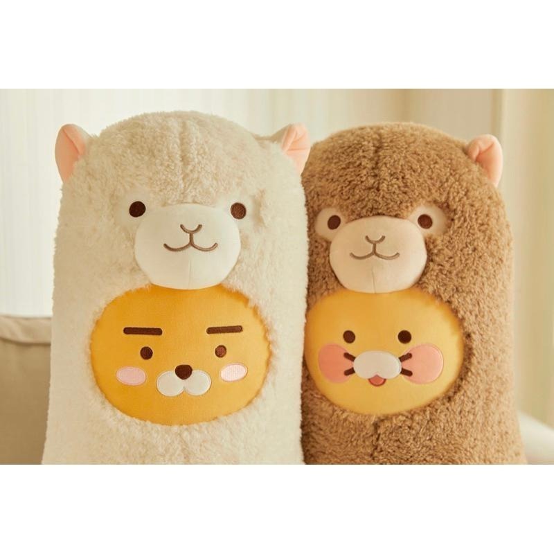 韓國 kakao friends 萊恩 春植 草泥馬 抱枕（特價中）-細節圖2