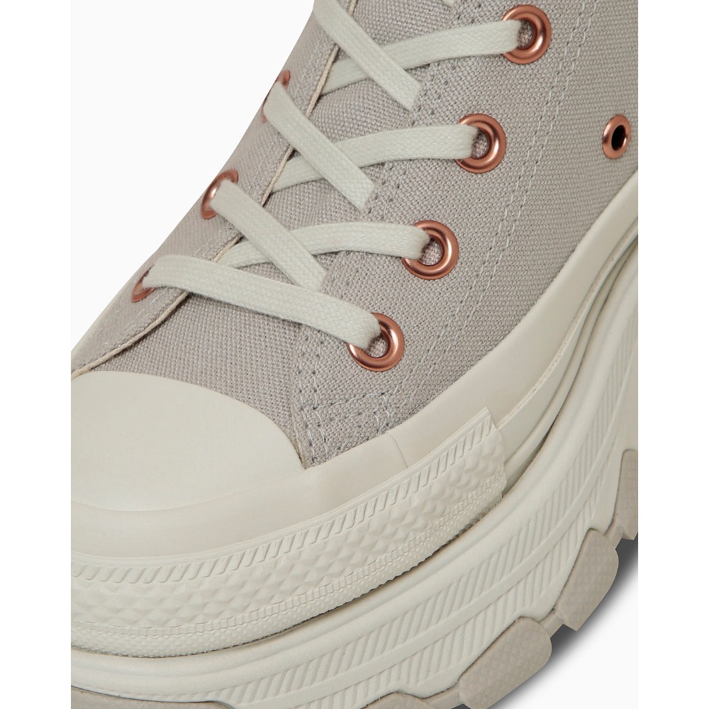 預購 日本限定CONVERSE ALL STAR TREKWAVE PG Z HI 高筒 側拉鍊 鋸齒厚底 灰調玫瑰金-細節圖7