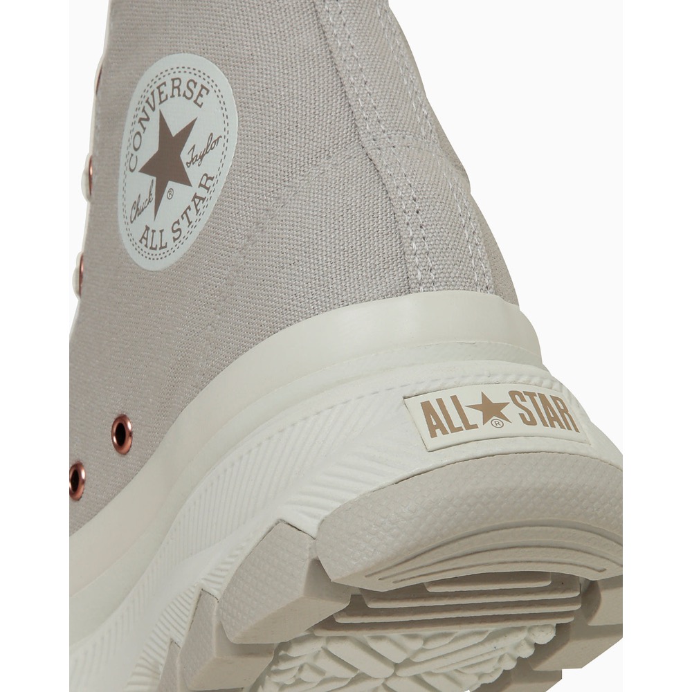 預購 日本限定CONVERSE ALL STAR TREKWAVE PG Z HI 高筒 側拉鍊 鋸齒厚底 灰調玫瑰金-細節圖8