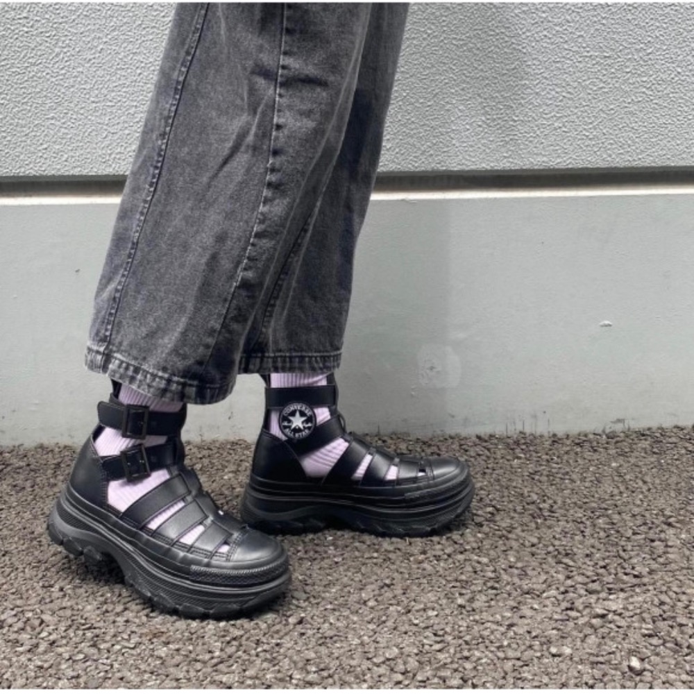 預購 日本 Converse ALL STAR Ⓡ TREKWAVE GLADIATOR HI 高筒 羅馬鞋 涼鞋 厚底-細節圖11